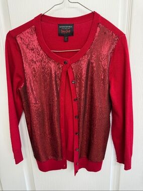 L’Wren Scott Collection Banana Republic Sequin Front Cardigan Size S